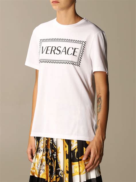 white versace shirt free shipping|plain white Versace shirt.